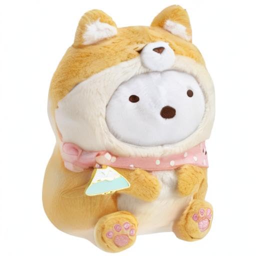 San-X Sumikkogurashi "Puppy and Dog Play" Sitting Plush Toy Polar Bear MF43501