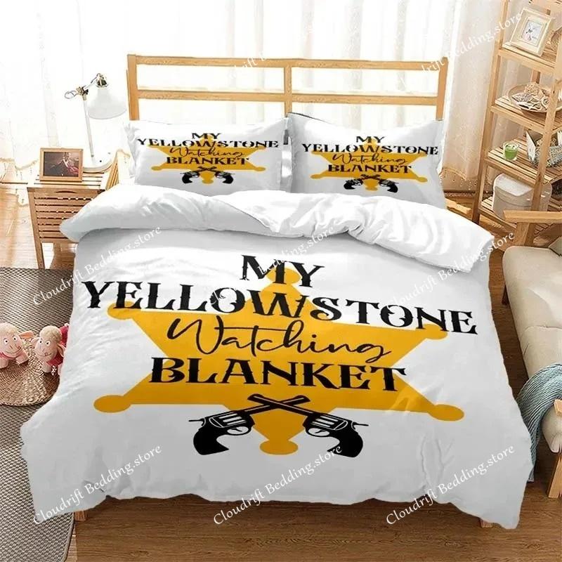 Yellowstone Fashion Set Biancheria da Letto con Stampa Digitale Copripiumino Piumone Letto Singolo Twin Full Queen Ragazzi Bambini Ragazza Ragazzi Regalo