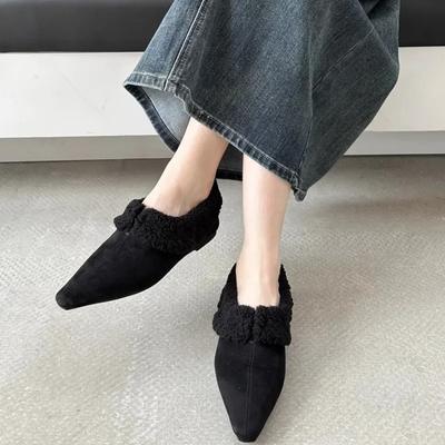 Women's Shoes 2024 Brand Slip-on Women's Flats Fashion Turned-over Edge Daily Flats Women Sexy Pointed Toe Solid Flat Low Heels
