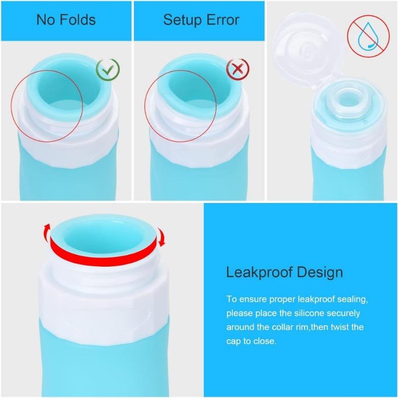 Silikonowe butelki podróżne na kosmetyki Butelki podróżne Szczelne butelki na szampon podróżny Butelki podróżne 3 uncje Płynne akcesoria podróżne do napełniania