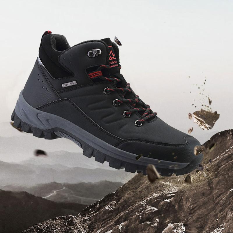 Men's Hiking Boots Waterproof Outdoor Sports Shoes Leather Sneakers Male Plus Size 39-46