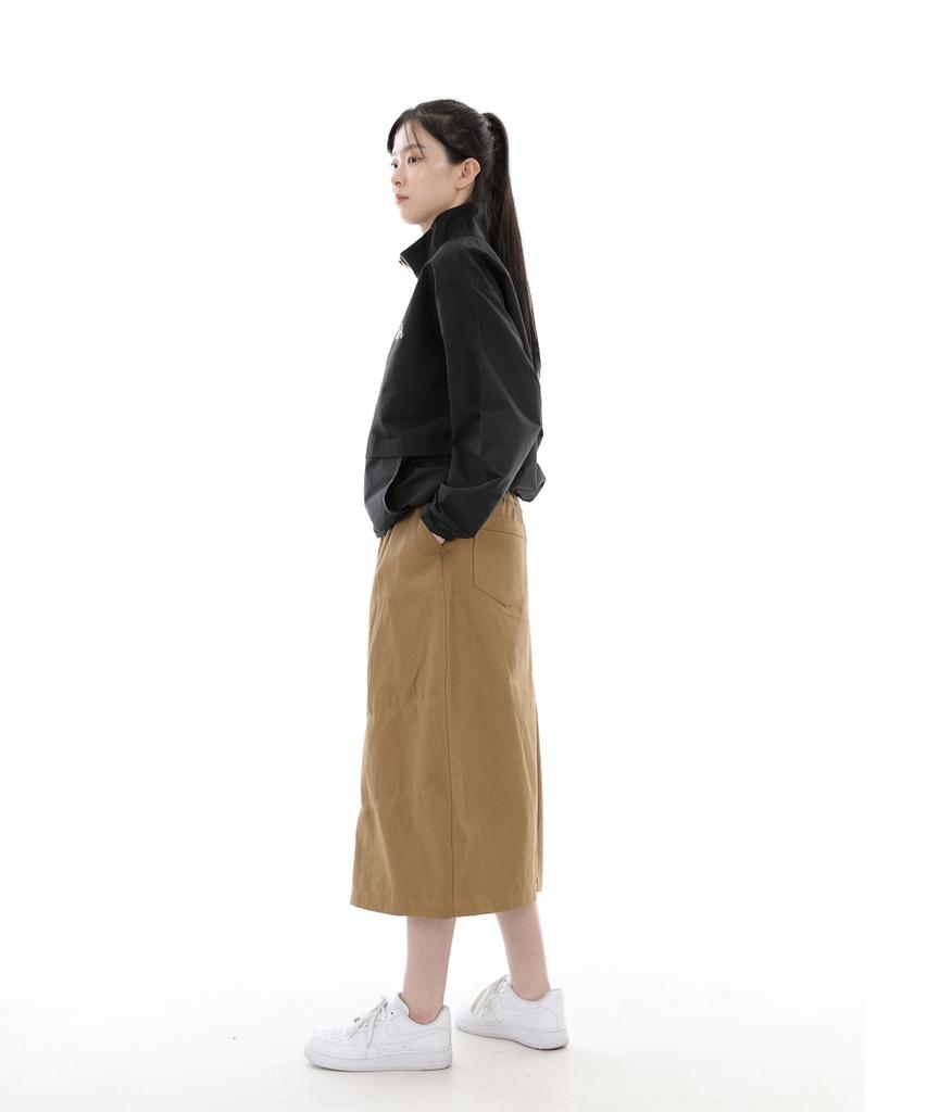 Seinteukeulu Wide Dome Half Band Long Skirt Wdh-1303 Camel