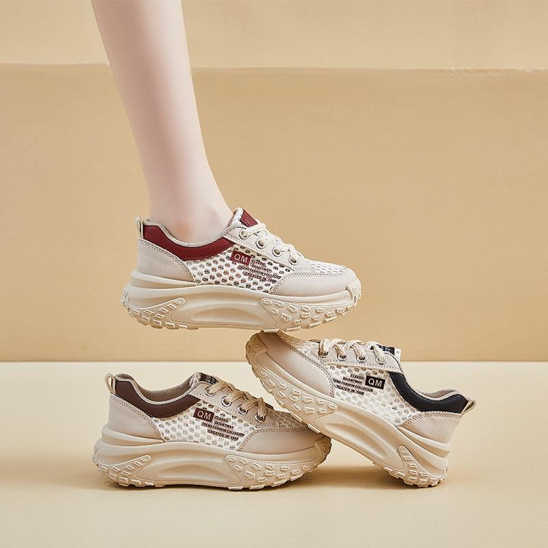 Nowe buty taty dla studenta do sportu na grubej podeszwie zwiększające wysokość, casualowe i oddychające