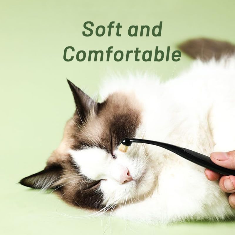 Haustier Tränenfleckenentferner Bürste Augenreinigung Tränenflecken Puderpinsel Augenpopelbürste Make-up Pinsel Augenreinigungswerkzeug für Hund und Katze