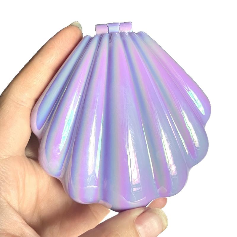 Peines Plegables de Concha con Airbag y Espejo, Peine Antiestático, Peines y Cepillos de Plástico Multifuncionales Prácticos para el Cabello