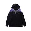 Felpa da uomo oversize con cappuccio con stampa Ala Fantasma Design Serpente Fulmine Abbigliamento Casual