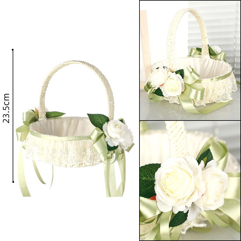 

Свадебные украшения Корзина для переноски подружек невесты Свадебные цветы Детская цветочная корзина для разбрасывания цветов Корзина для хранения лепестков