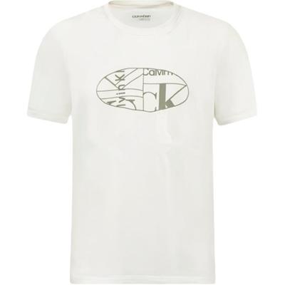 Casual Comfortable Letter Logo Round Neck Short Sleeve T-Shirt Men T-Shirts White 8R8059S-110