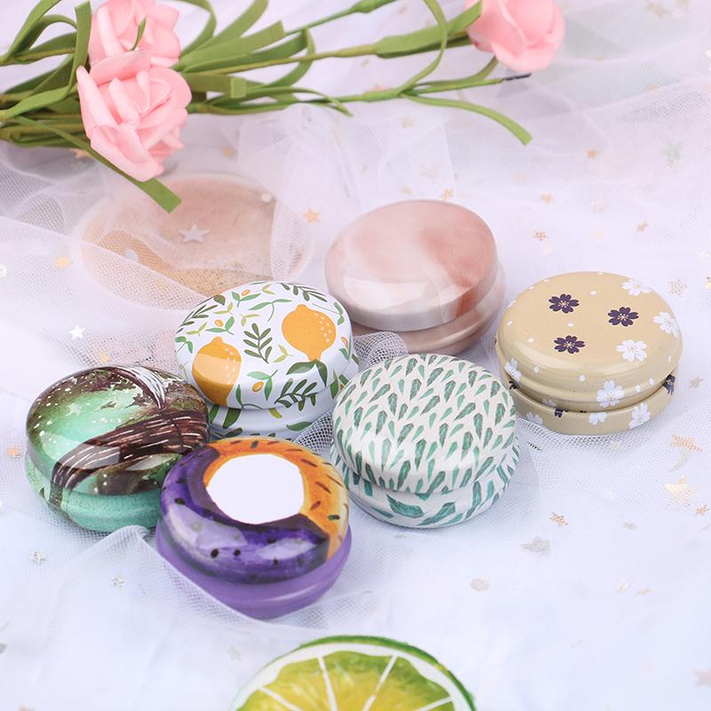 1Pc/12Pcs Mini Elegant Flower Tin Box Diy Candle Jar Balm Round Empty Iron Box