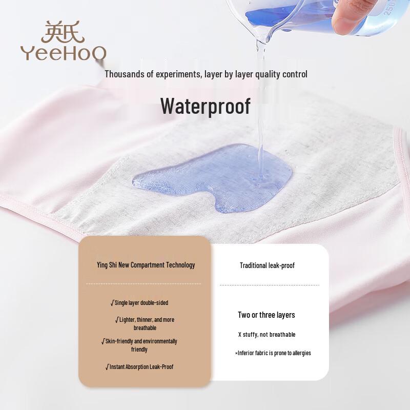 YEEHOO Girls' Antibacterial Modal Leak-Proof Briefs