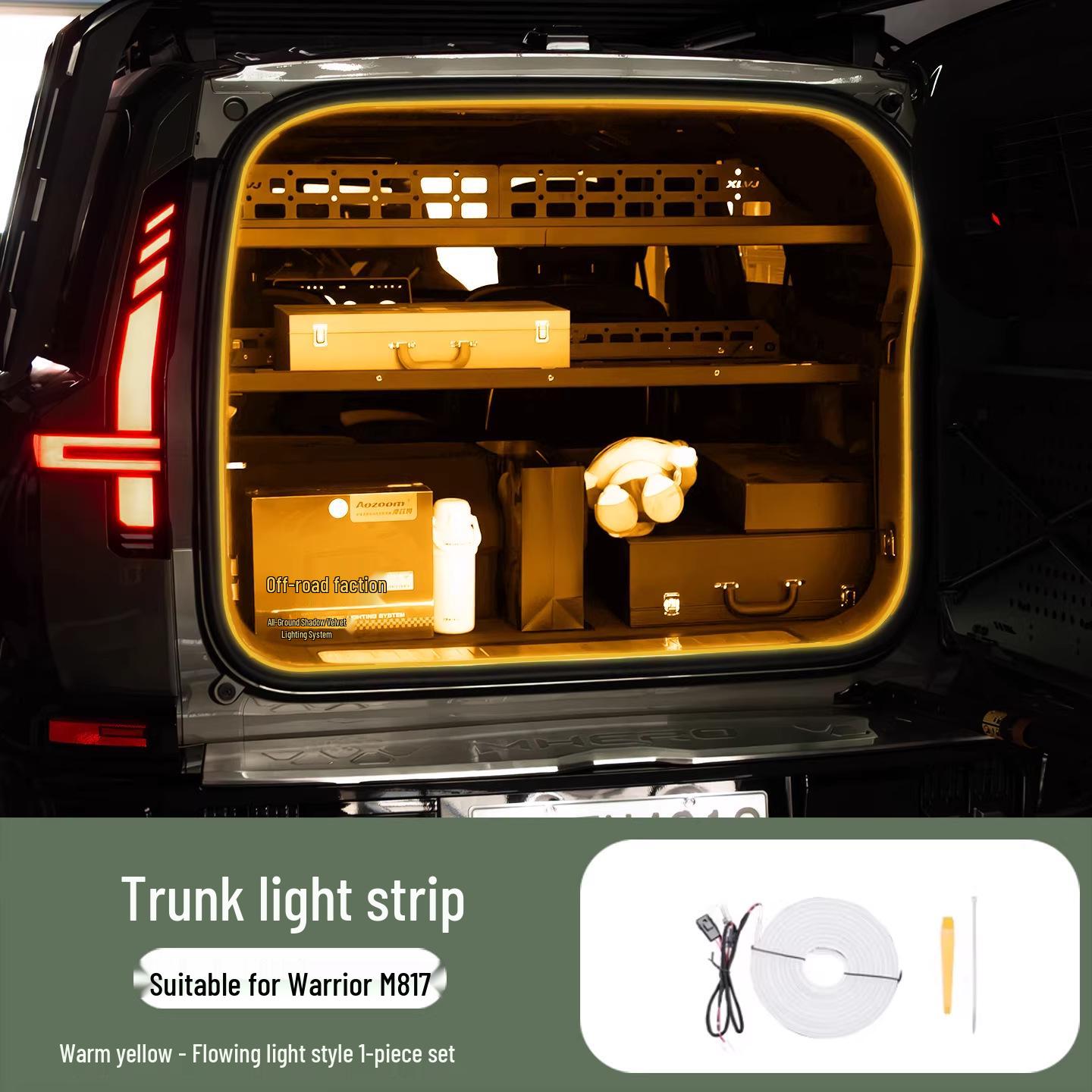 Mengshi M817 Trunk Light Strip - Car Interior Plug-in Modification, Easy Installation