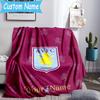 Custom Name Aston Villa Pride Flannel Blanket, Use for Birthday/Holiday Gift, Soft Blanket for Sofa/Bed/Camping/Office, Home Decor
