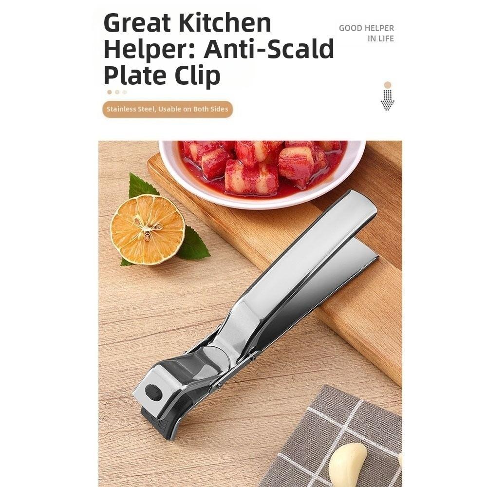 Non-slip Hot Plate Gripper Multifunctional Pot Clips Portable Meal Bowls Tongs  Kitchen Gadgets