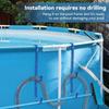 Poolside Pool Leaf Skimmer Net Holder Aboves Ground Pool Pole Hange Adjustable Telescopic Swimming Pole Hooks Accessories