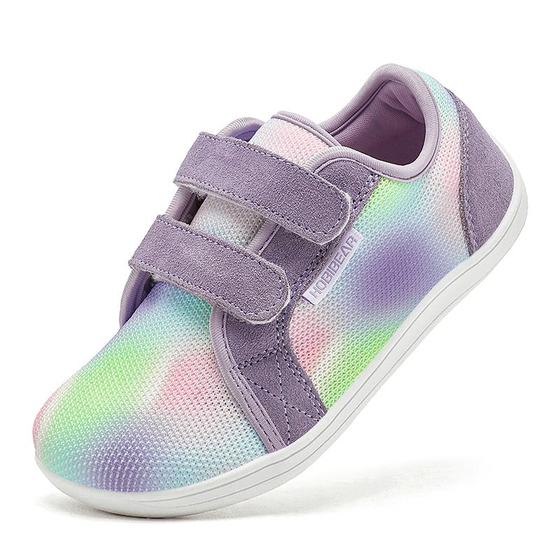 HOBIBEAR Boys Girls Barefoot Shoes Hook Loop Wide Toe Sneakers Mesh Lightweight Breathable Shoes(Toddler/Little/Big Kid)