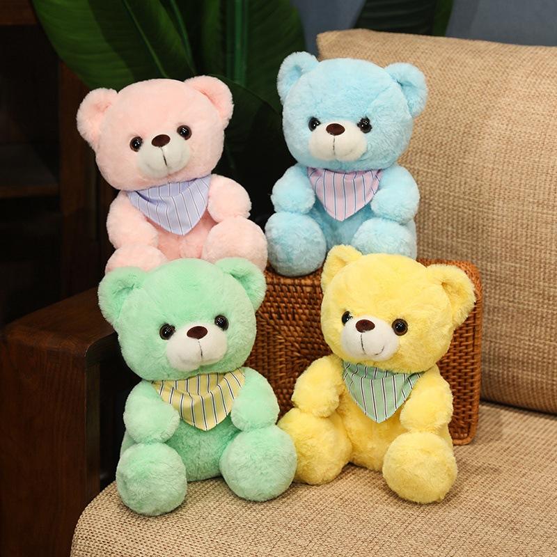 Niedliches sitzendes Teddybär-Plüschtier, niedliche Bären-Umarmungs-Bärenpuppe, Kinderbegleiter und Trost-Handpuppe