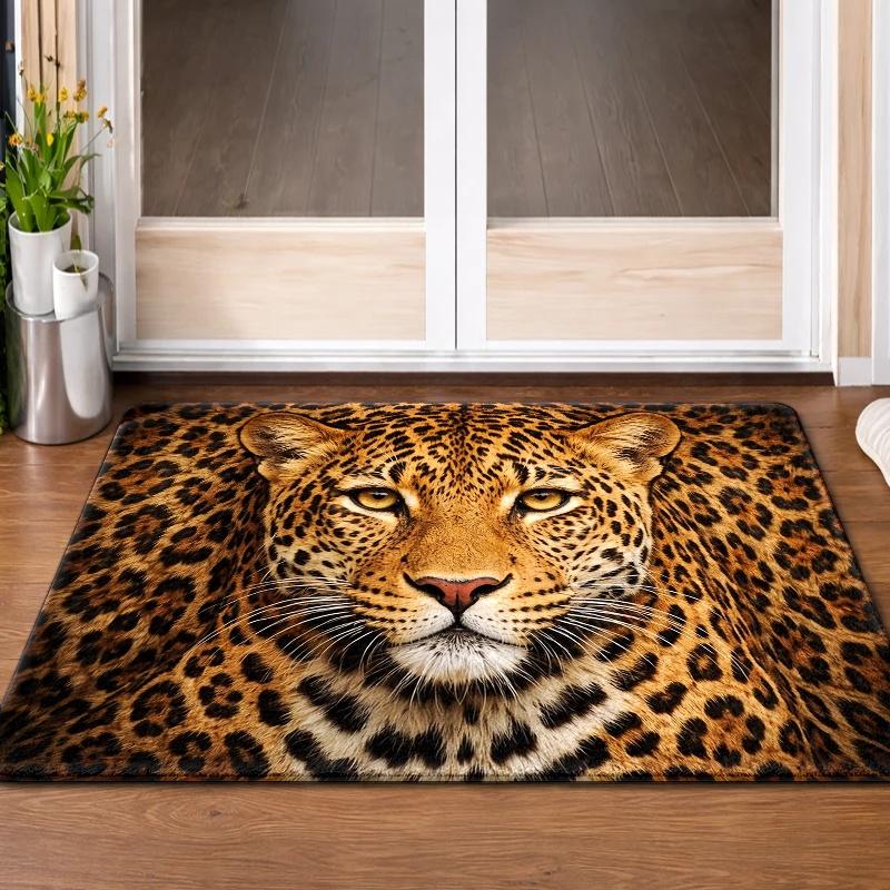 1Pcs Anti Fatigue Kitchen Rugs,  Leopard Print Waterproof Non-Slip Thick Cushioned Kitchen Mat Heavy Duty Comfort Standing Mat for Kitchen