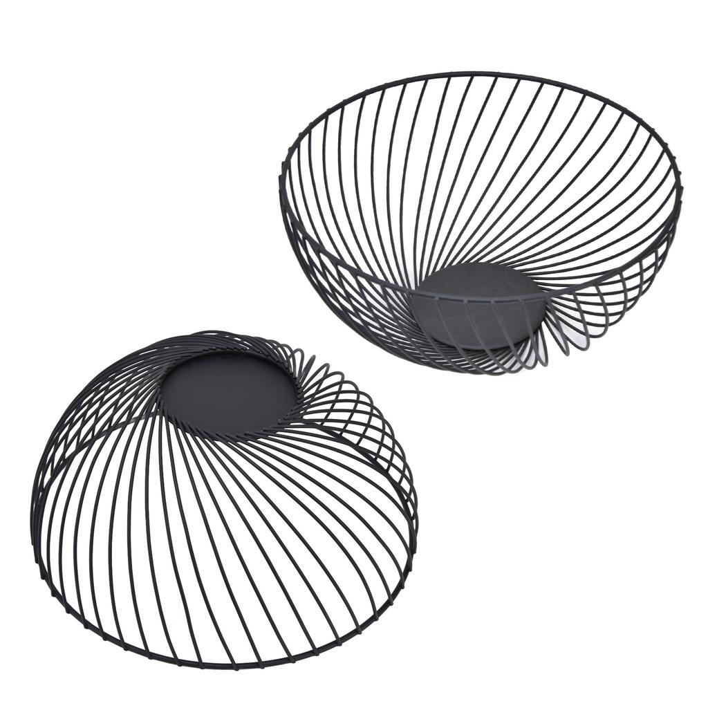 Fruit Bowl Iron European Style Simple Antiskid Design Carry Easily Household Fruit Basket for Snack