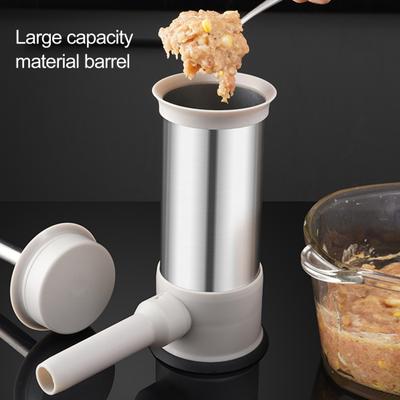 Výrobník klobás Nerezová plnička klobás se 4 tryskami Efektivní zařízení na plnění klobás pro domácí kuchyni