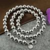 Fashion Gift Jewelry S925 Silver Plated 8MM Ball Bead Necklace