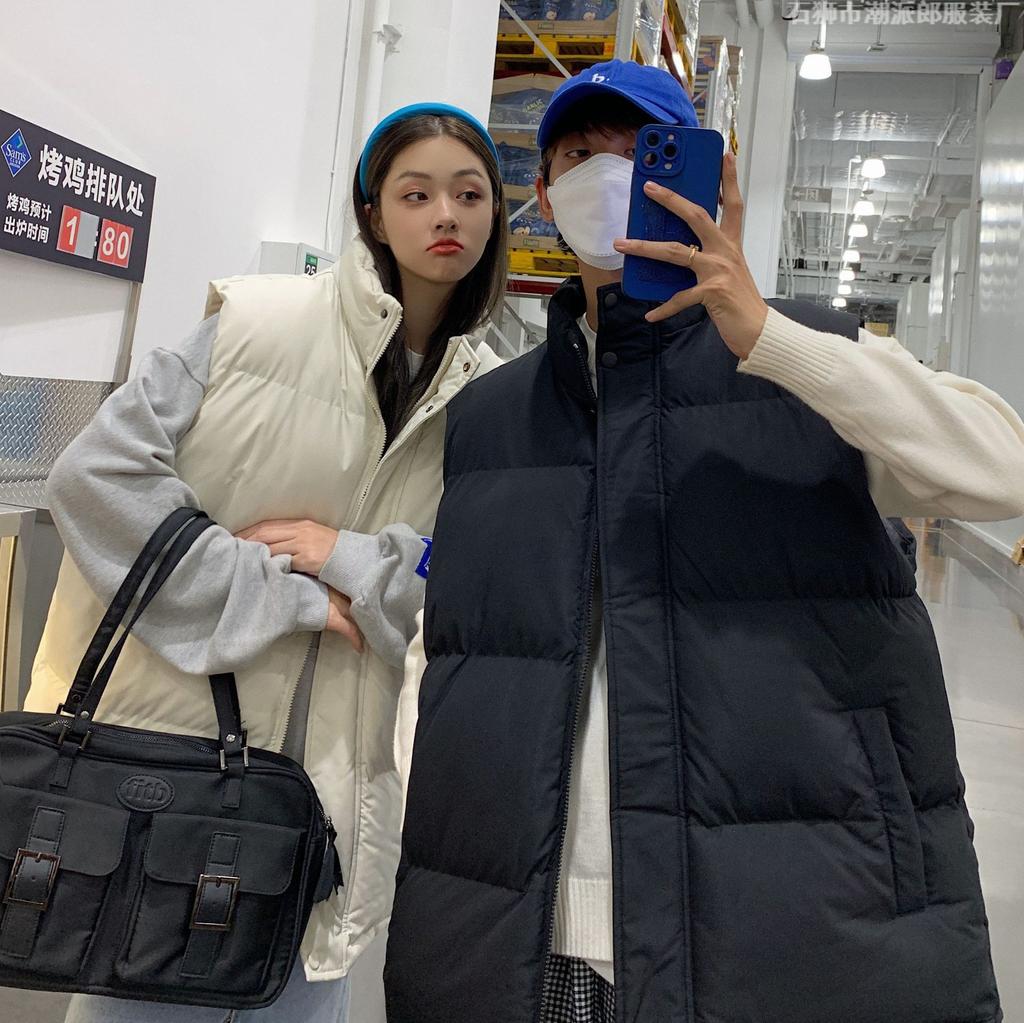 2025 Neue Paar Feder Rong Baumwollweste Damen Herbst und Winter Locker Oberbekleidung Lässige Mode Weste Weste Jacke