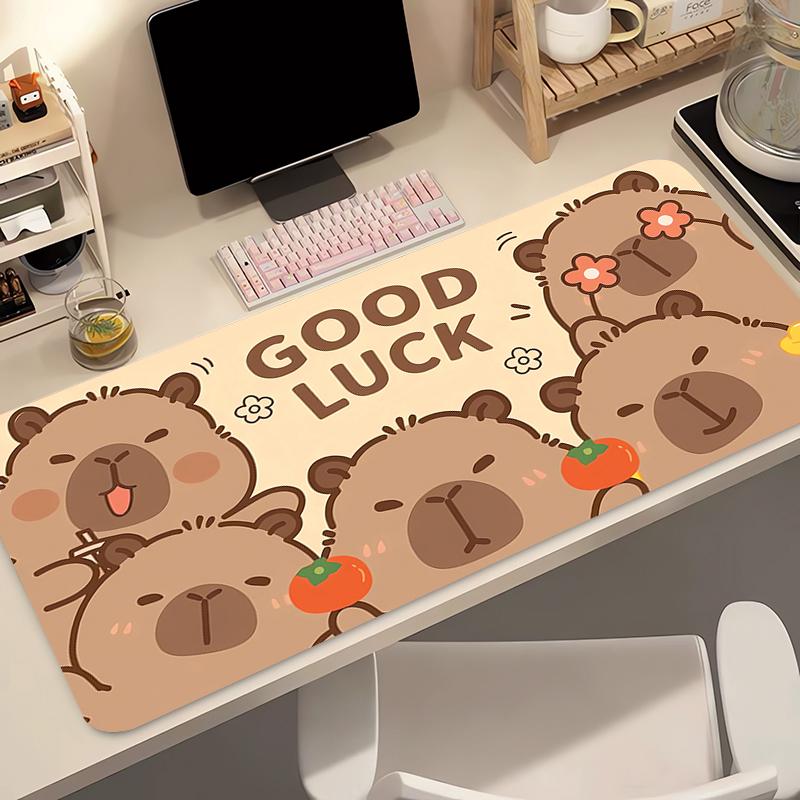 Mouse Pad PC Design NonSlip Desk Mat Laptop Capybara Gaming Accessories Stitched Edges For Home And Gamer Mousepad Keyboard Pad