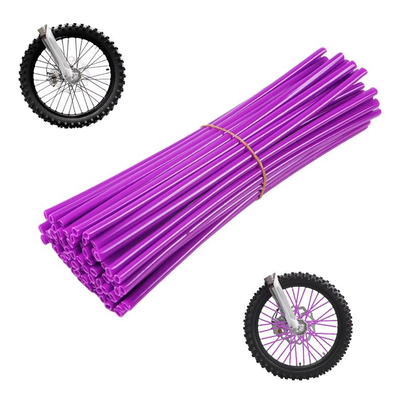Universal Motocross Spoke Wraps 72PCS Multicolor Scratch-proof Dirt Bike Wheel Rim Spoke Covers for Riding Decoration