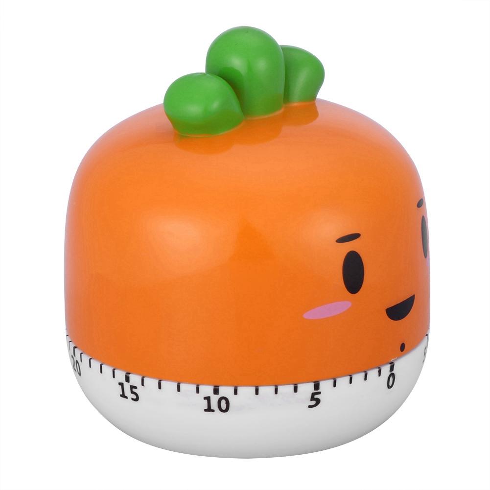 Mechanical Cooking Timer Manual Vegetables Shape Counters for Kitchen Timing Tool(Orange)