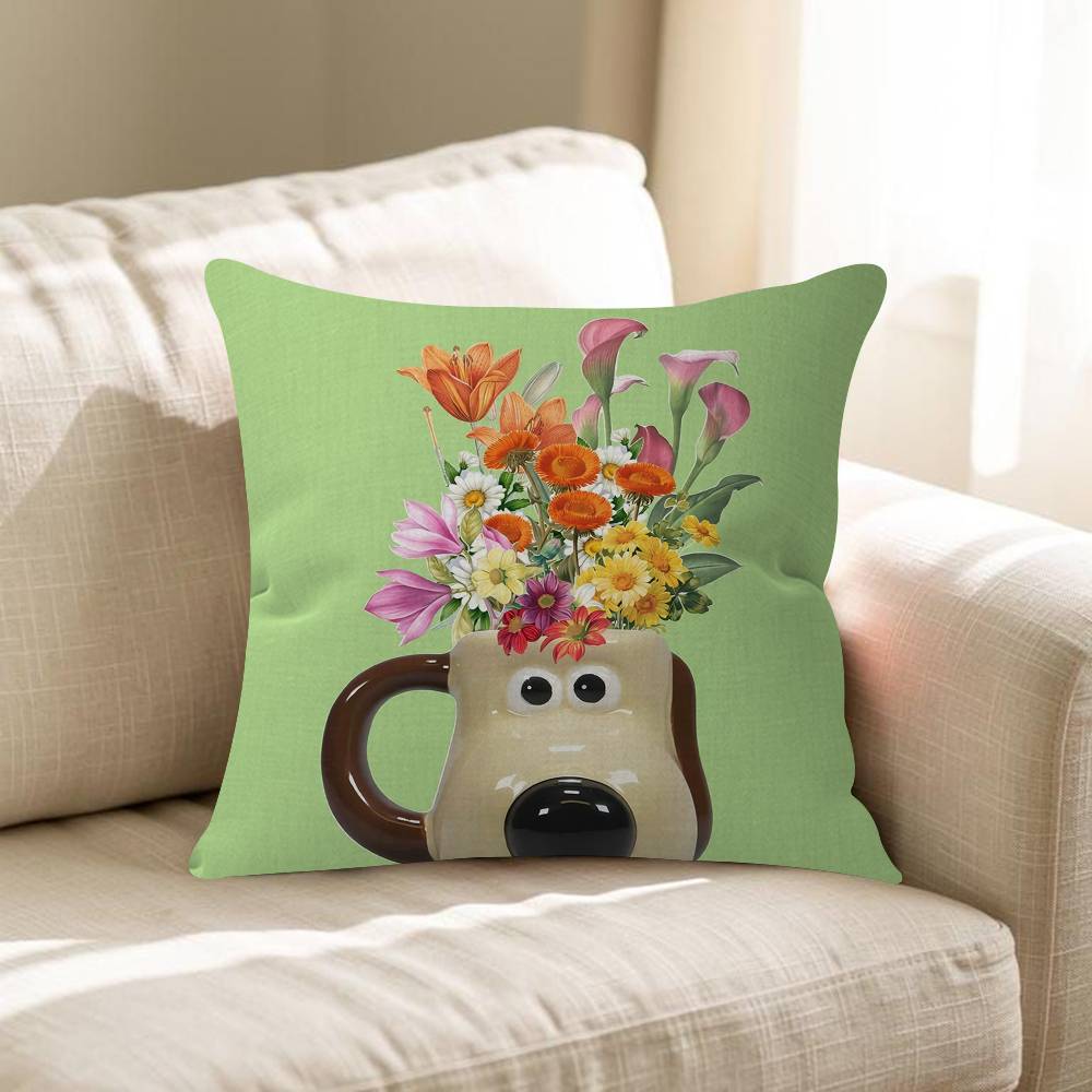 WWallaceS Cute GGromit Pillow Anime Pillow Sofa Bed Head Pillow Cover Cushion Cover 45x45 Cm Fashion