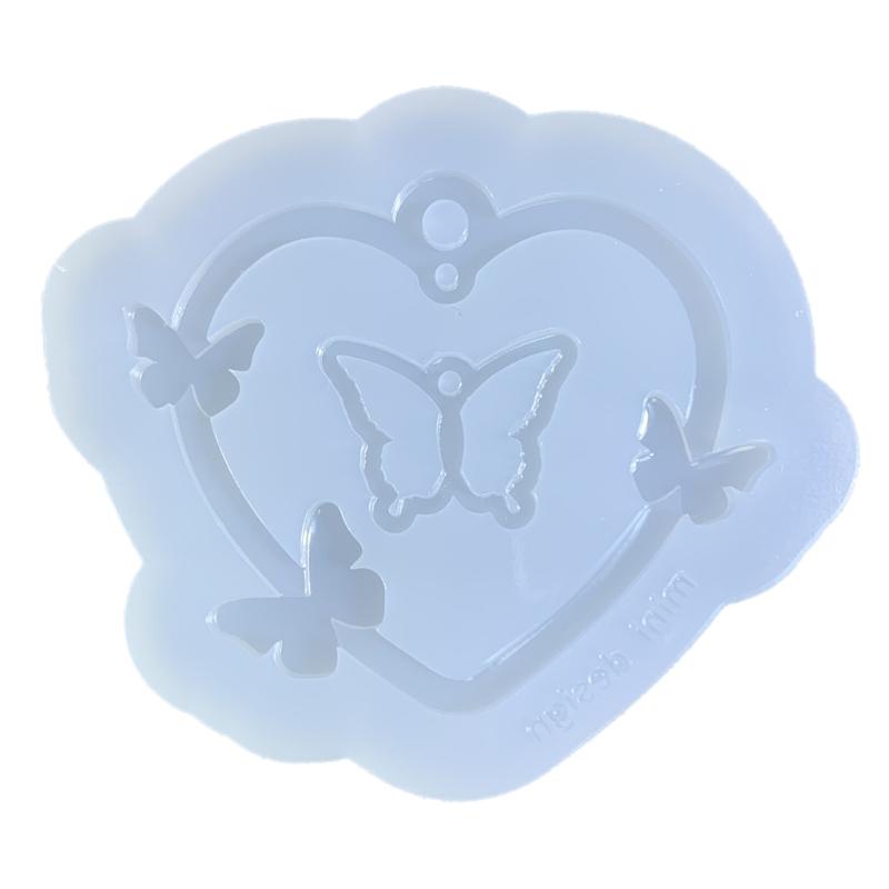 11-styles Love- Keychain Combination Ornament Mold Epoxy Resin Jewelry Mold Resin Casting Pendant Mold Suitable for Diy