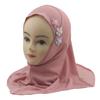 Easy To Wear Girls Instant Hijab Scarf Muslim Hijabs Handmade Flower Amira Lovely Flower Headscarf Turban for 2-6 Years Kids