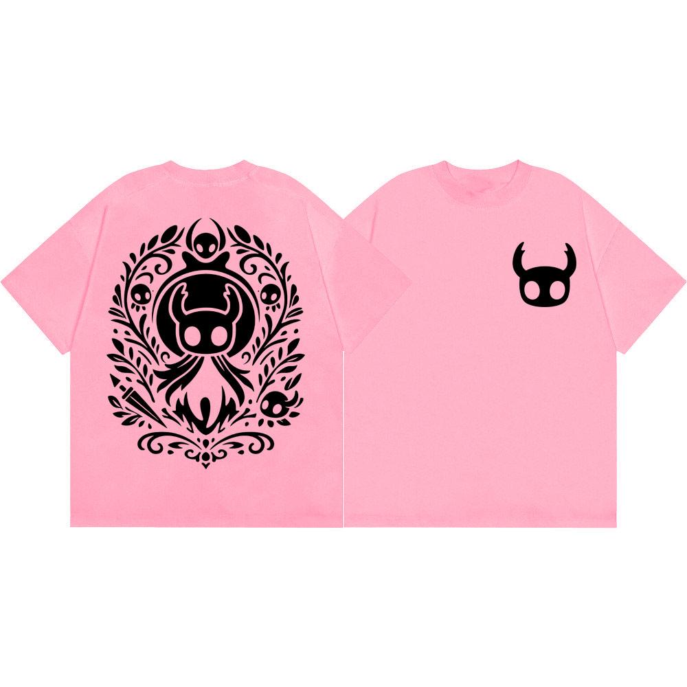 Game Hollow Knight Print T-shirt Men Women Fashion Vintage Short Sleeve T-shirts Summer Casual Cotton T Shirts Streetwear
