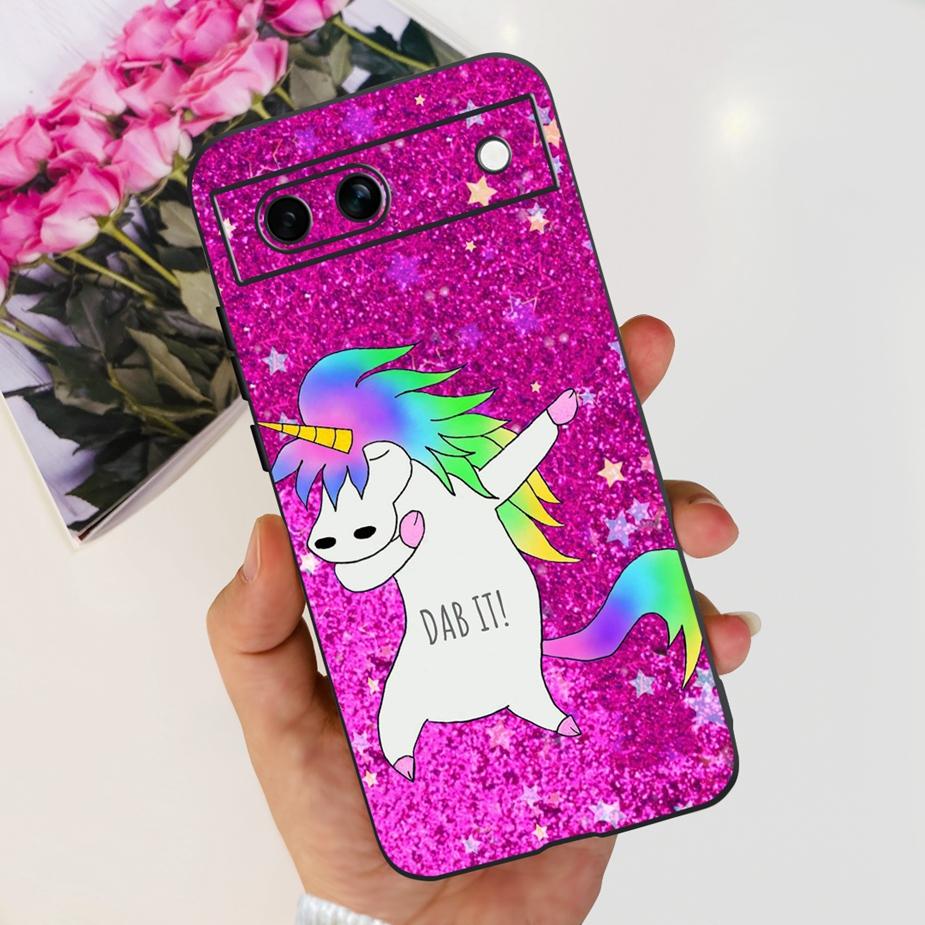 For Google Pixel 8A Case Pixel8 Pro Cute Cat Flower Painted Cover Silicone Phone Case For Google Pixel 8 Pro Pixel8A Soft Fundas