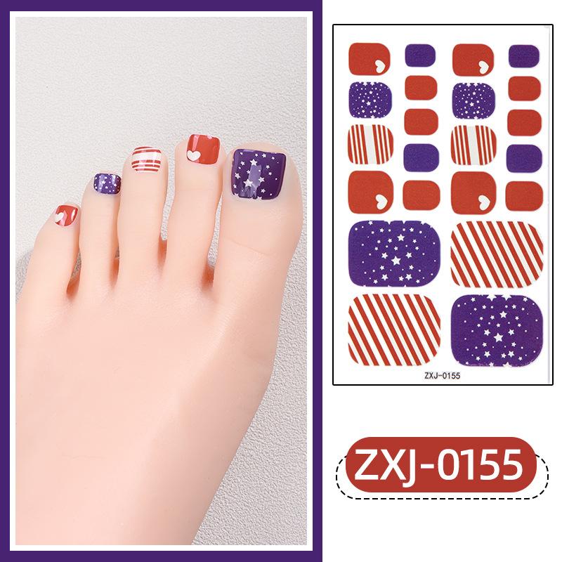 Japanese and Korean Toe Nail Stickers Waterproof Onion Pink Toenail Stickers Manicure Stickers