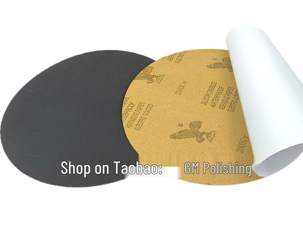 Eagle Brand 8-inch Gold Adhesive Sandpaper for Cameras, 200MM, 220-225MM Diameter, Ideal for Grinding & Polishing, Free Shipping Included