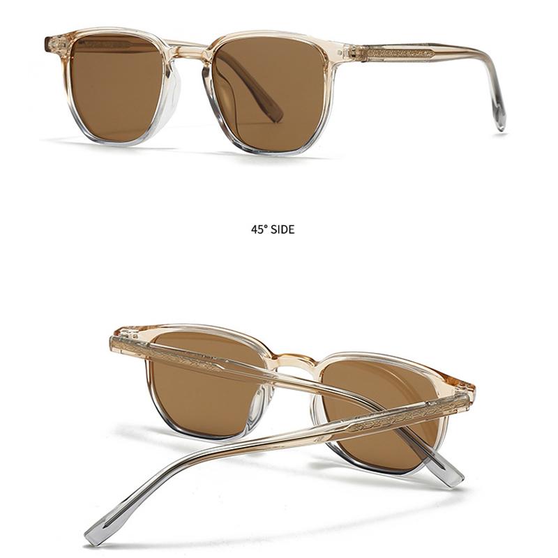 Square Men Sunglasses Fashion Shades UV400 Retro Rivets Women Luxury Champagne Sun Glasses