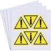 dealzEpic - Yellow Triangle Exclamation Mark Sign Stickers | Self-Adhesive Peel and Stick Vinyl Label - 4cm (1.57 inches)