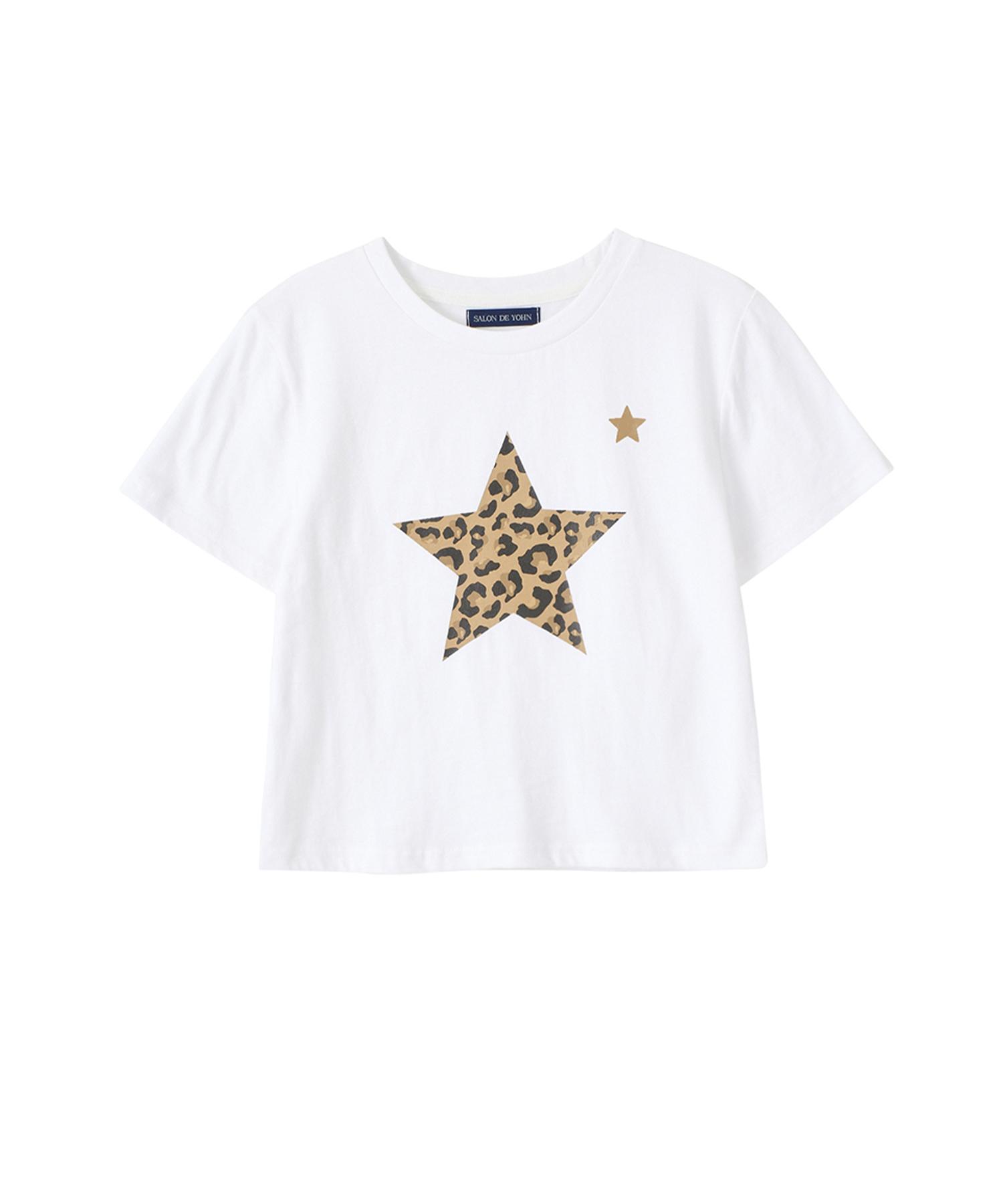Salon De Yon Leopard Star Crop T_ White White