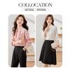 Women's French Ruffled Collar Long-Sleeve Blouse