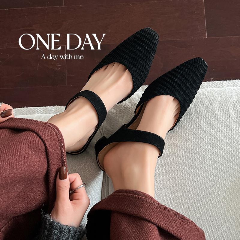 Fashion 2025 NEW Summer Mules Women Sandals Shoes for Women Square Toe Low Heel Women Slippers Cover Toe Slingback Sandals