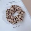 Boho Chic Leopard Print Scrunchies - Vintage Style Elastic Ponytail Holders for Women, Perfect for Beach & Summer Hairstyles