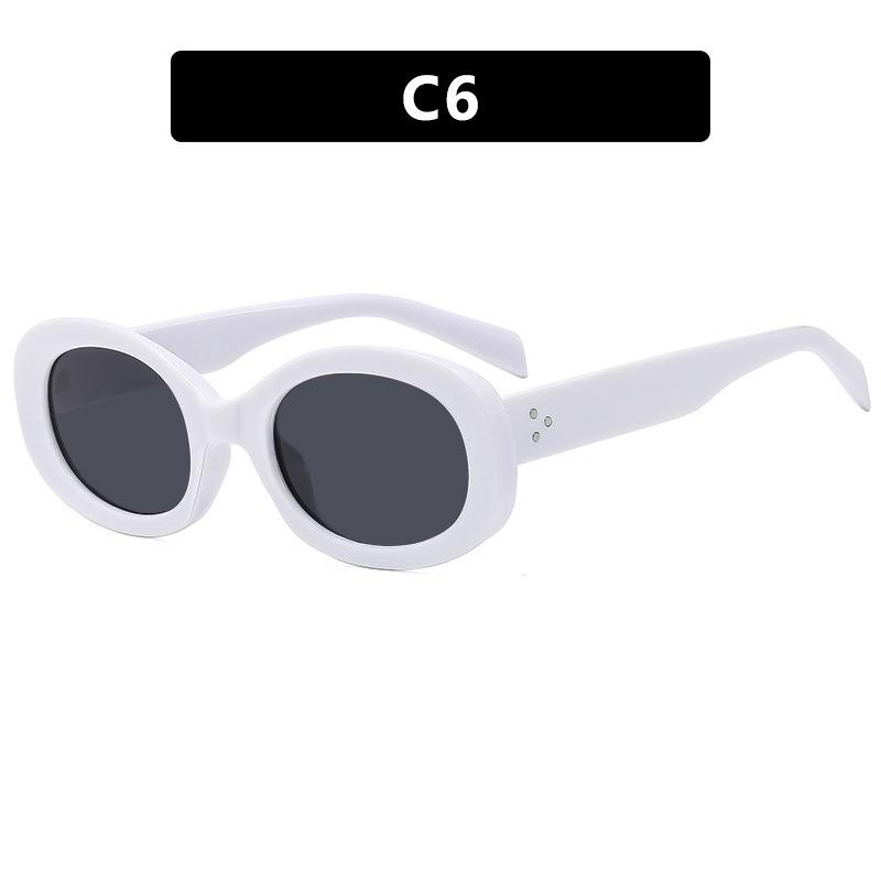 Versatile Fashion Sunglasses New Oval Frame Sun Glasses Retro Small Frame Eyeglasses Y2K Street Photo Glasses Female