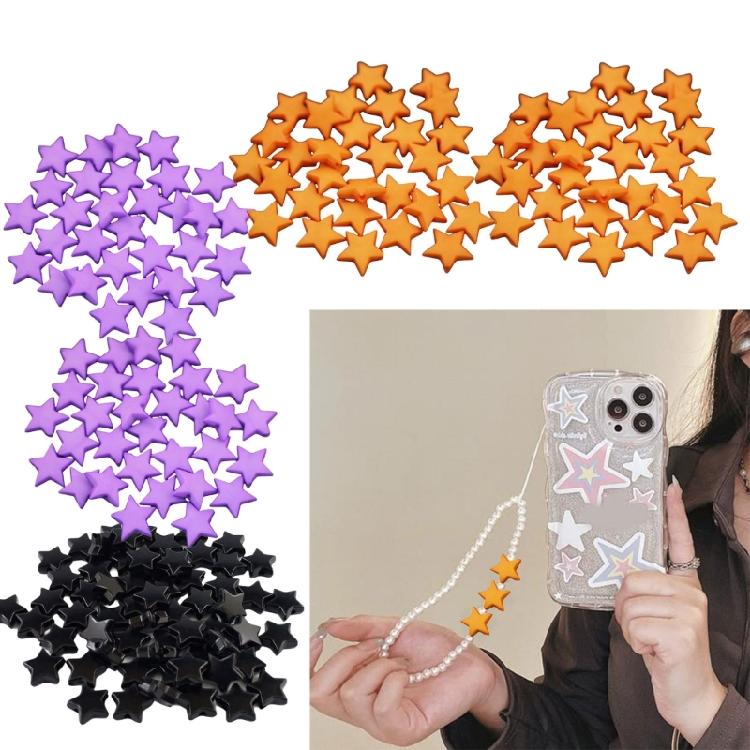 300 Pieces Halloween Themed Acrylic Star Shaped Bead Jewelry Making Accessories Necklace and Bracelet Components