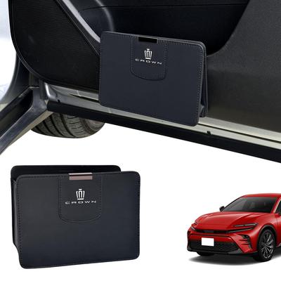 SUVVNE Car Trash Can for Toyota Crown 35 Features a Dedicated Crown Premium PU Magnetic Slim Easy To and Convenient Car Accessory Series, Logo,