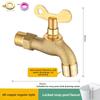 Rubinetto con Blocco a Striscia di Rame Pieno per Cortile Esterno Antigelo e Universale per Acqua Potabile Lavatrice con Chiave