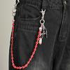 Vintage Red Skull Cross Trouser Chain Punk Street Jeans Accessories Men'S And Women'S Y2K Wine Bottle Tide Hip Hop Waist Chain