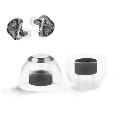 3APLUS Silicone Eartips for True Wireless and Wired Enhanced Improved Sound Made with 1 Set Pair of Black Bullet Earphones, Bass, Quality,