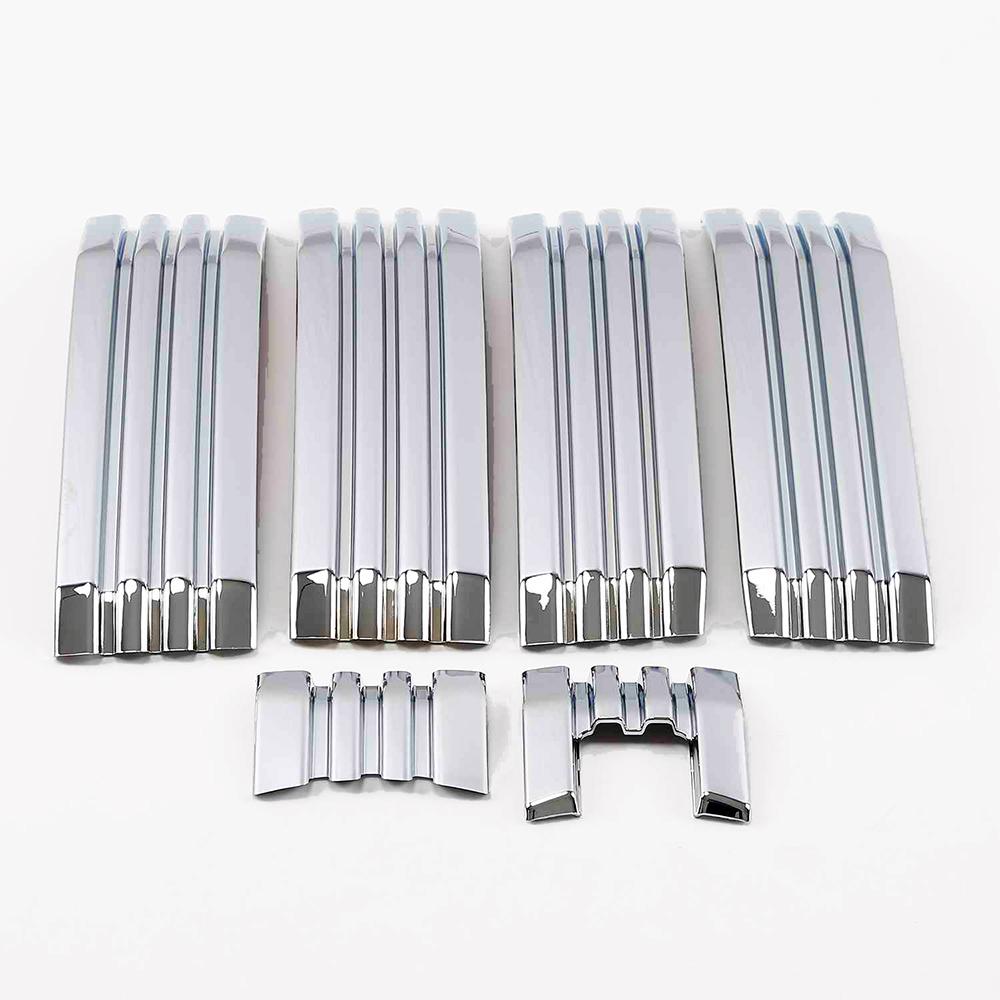 ABS Chrome 6pcs Front Grille Grill Shinny Decoration Trims For Toyota Land Cruiser Prado 2018  FJ150 Accessories