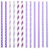 100Pcs Disposable Paper Straws Food Grade BPA Free Rich Color Holiday Party Heart Dot Print Drinking Water Straws
