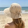 Bucket Hat Wide Brim Adjustable Fit Lace-up Fisherman Hat Foldable Travel Outdoor UV Blocking Windproof Sun Hat